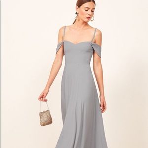 Reformation Poppy Maxi Dress in Fog NWT
